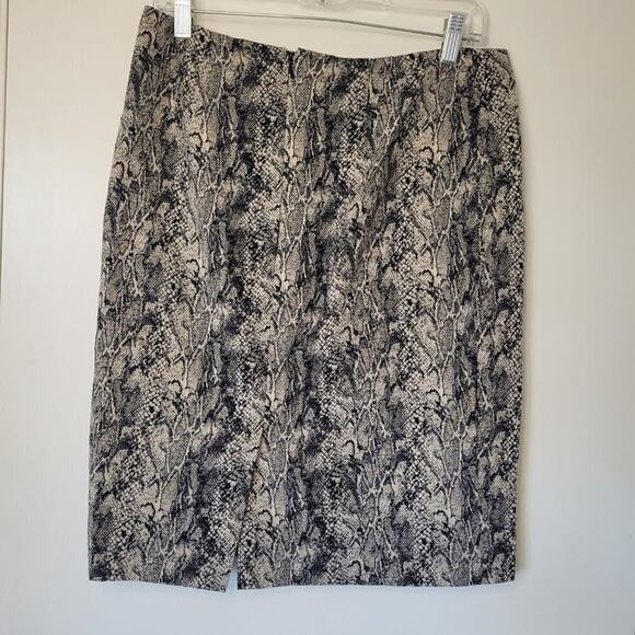 Talbots Snakeskin Print Professional Workwear Pencil Skirt Office Siren Size 8 - Picture 7 of 9